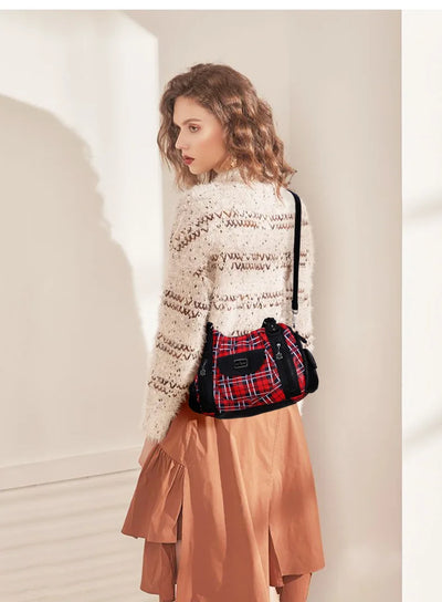 Fashion Women Hand Bag Designers Luxury Handbags Women Plaid Shoulder Bags Female Top-handle Bags Large Purse Hobos