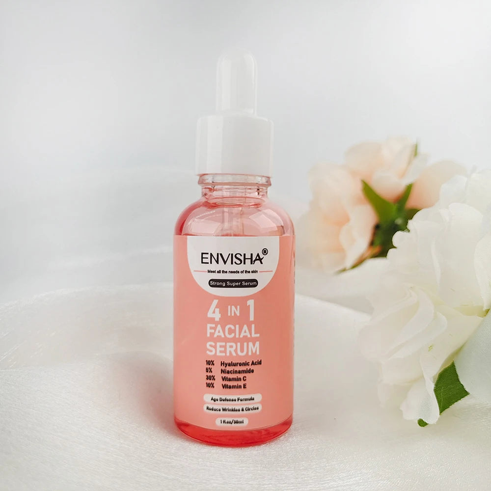 ENVISHA Facial Serum Hyaluronic Acid Niacinamide Vitamin Face Skin Care Anti-Aging Wrinkle Whitening Moisturizing Shrink Pores