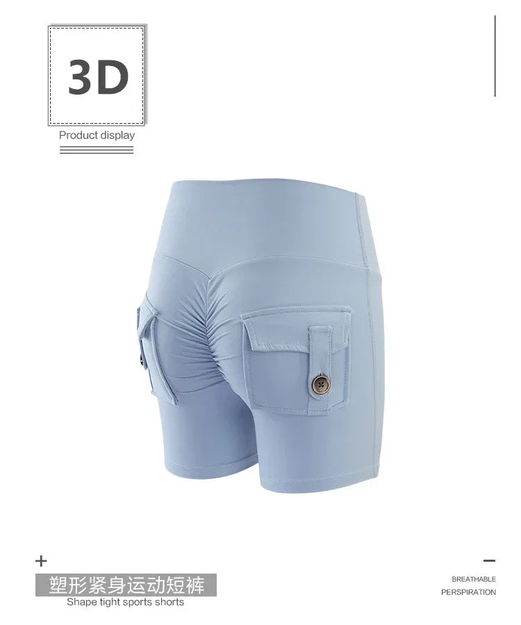 Casual Biker Shorts Women High Waist Seamless Workout Leggings Fitness Joggings Gym Tights Scrunch Butt Yoga Shorts Sportswear