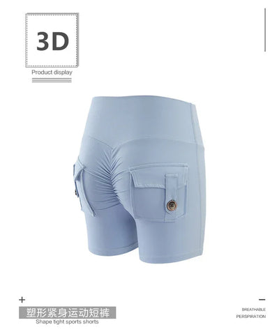 Casual Biker Shorts Women High Waist Seamless Workout Leggings Fitness Joggings Gym Tights Scrunch Butt Yoga Shorts Sportswear