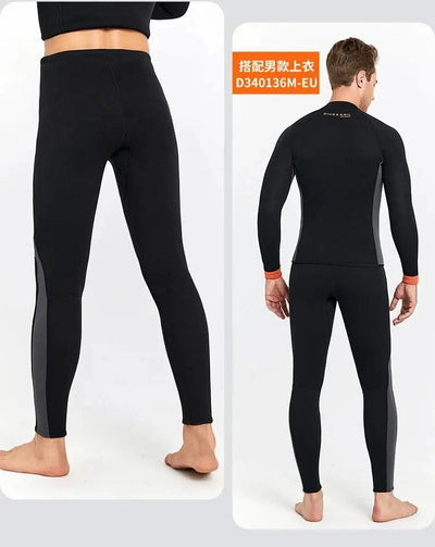 Wetsuit 3MM Neoprene Men Long Sleeve Split Wetsuit Warm Jacket Pants Plus Size Women Swimsuit Scuba Diving Snorkeling Surf Suit