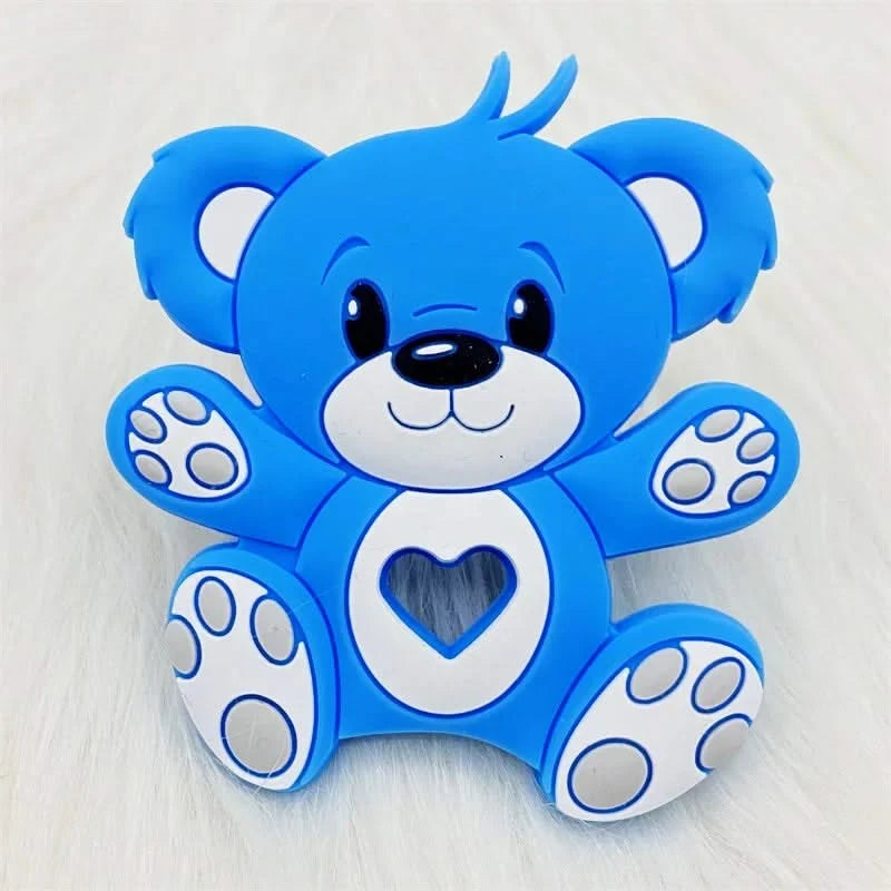 1PCS BPA Free Silicone Teethers Cartoon Animal DIY Pacifier  Baby Toys  Sensory Nursing Gift