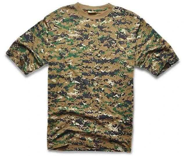 New Outdoor Camouflage T-shirt Men Breathable Tactical Combat T Shirt Dry Camo Camp Tees Hunting Clothes Shirt