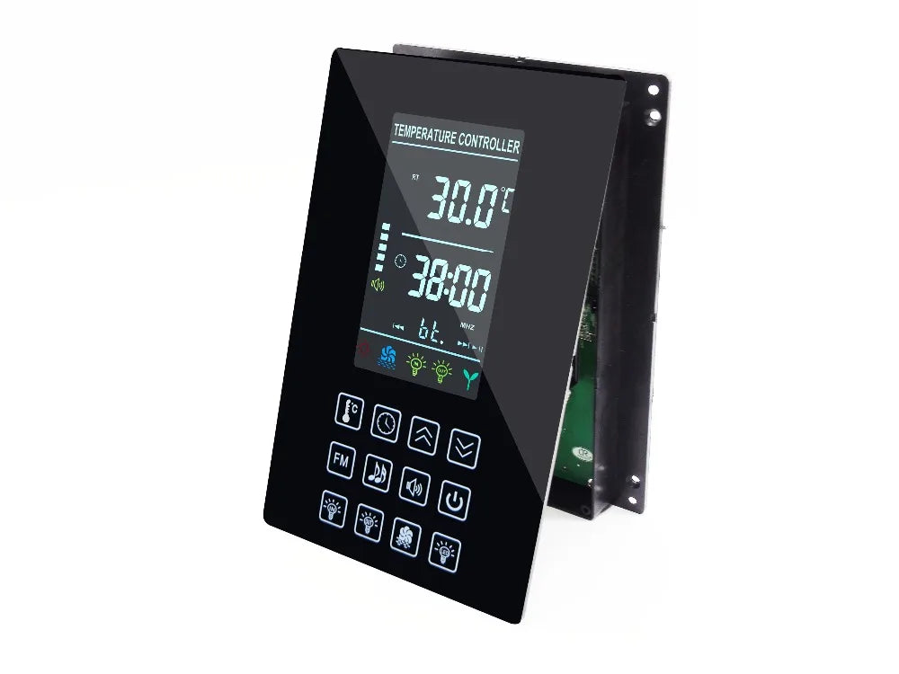 4.5KW 30A Infrared Heater Sauna Thermostat for Sauna Accessories Music Bluetooth Controller Lamp, Fan, AUX Switch
