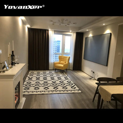 Portable Projector Screen Reflective Fabric Cloth Projection Curtain Highly Increase Brightness for Low Lumen Projectors