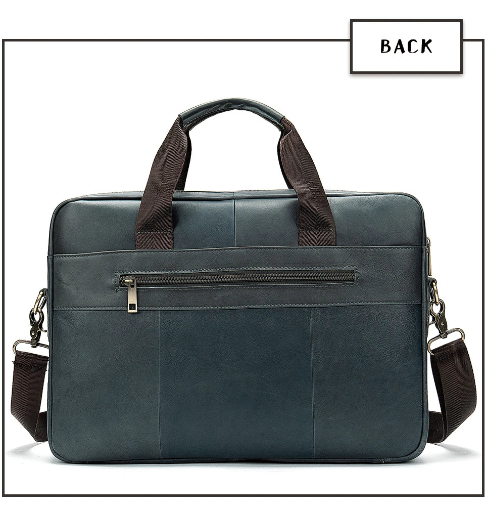 WESTAL Men's Briefcases Men's Bags Genuine Leather Lawyer/Office Bag Laptop Bag Men's Leather Briefcases Bag for Documents