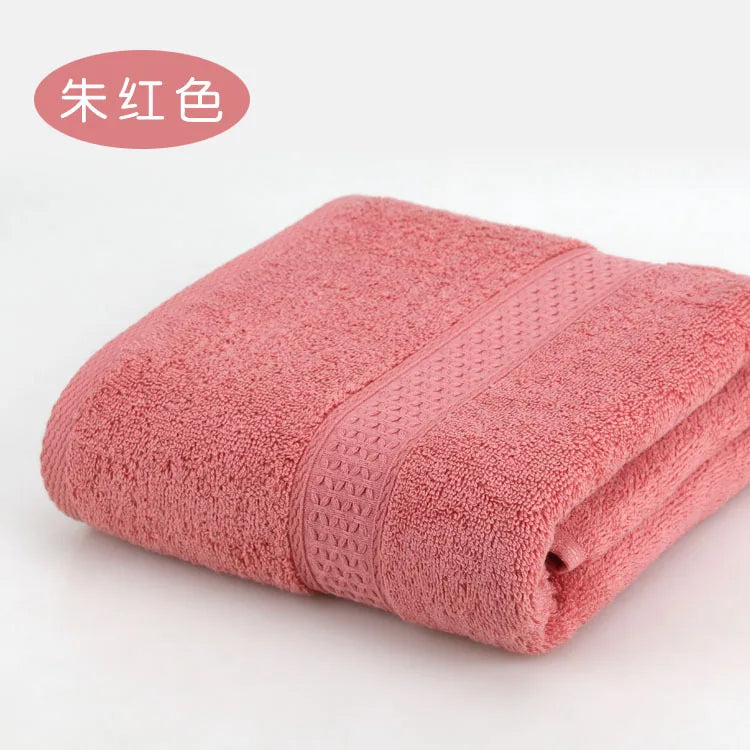 Large Bath Towels for Adults, 100% Cotton, Solid Terry, Beach Towel, Absorbent Yoga Shower Towels Bathroom, Wholesale, 70*140cm