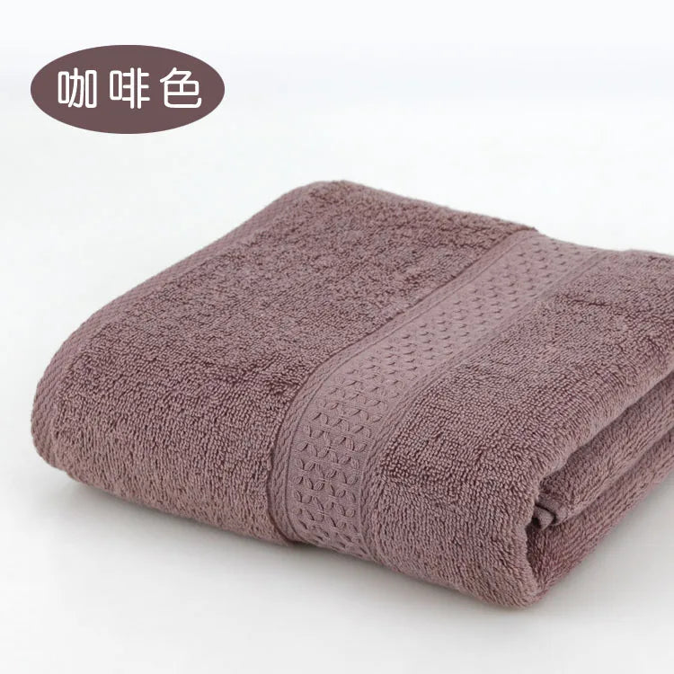 Large Bath Towels for Adults, 100% Cotton, Solid Terry, Beach Towel, Absorbent Yoga Shower Towels Bathroom, Wholesale, 70*140cm