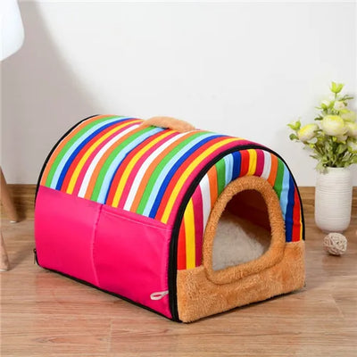 Sofa For Dog Bed Cat Puppy Rabbit Pet Foldable Warm Soft Warm Pet Kennel Sofa Sleeping Bag House Puppy Cave Bed