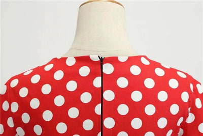 Women Summer Dress Elegant Retro Vintage 50s 60s Robe Rockabilly Swing Pinup Dresses Casual Red Party Vestidos