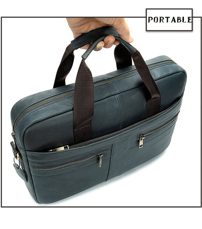 WESTAL Men's Briefcases Men's Bags Genuine Leather Lawyer/Office Bag Laptop Bag Men's Leather Briefcases Bag for Documents