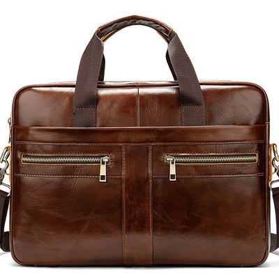 WESTAL Men's Briefcases Men's Bags Genuine Leather Lawyer/Office Bag Laptop Bag Men's Leather Briefcases Bag for Documents