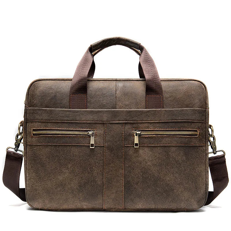 WESTAL Men's Briefcases Men's Bags Genuine Leather Lawyer/Office Bag Laptop Bag Men's Leather Briefcases Bag for Documents
