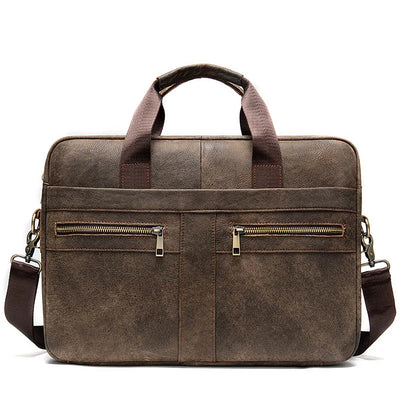 WESTAL Men's Briefcases Men's Bags Genuine Leather Lawyer/Office Bag Laptop Bag Men's Leather Briefcases Bag for Documents