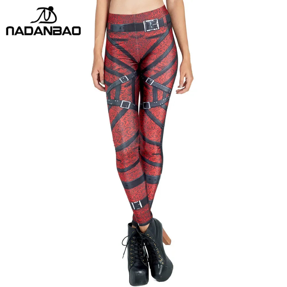 NADANBAO MECHA CosPlay Women Leggings ROBOT Comic Cartoon Printed leggins Woman leggins women pant