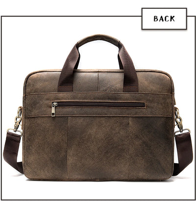 WESTAL Men's Briefcases Men's Bags Genuine Leather Lawyer/Office Bag Laptop Bag Men's Leather Briefcases Bag for Documents