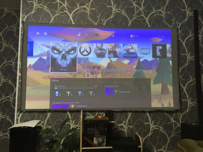 Portable Projector Screen Reflective Fabric Cloth Projection Curtain Highly Increase Brightness for Low Lumen Projectors