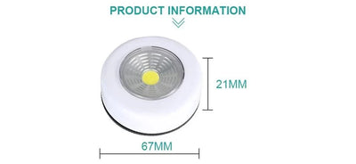 LED COB Touch Sensor Small Night Light LED Under Cabinet Light With Adhesive Sticker Wireless Wall Lamp Wardrobe Cupboard Lamp