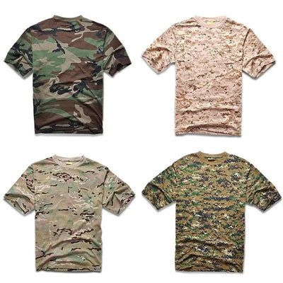 New Outdoor Camouflage T-shirt Men Breathable Tactical Combat T Shirt Dry Camo Camp Tees Hunting Clothes Shirt