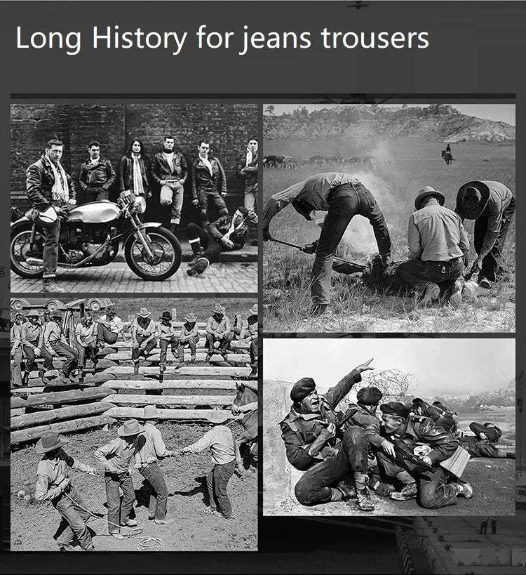 Men Tactical Jeans Denim Pants Stretchy Jeans Trousers Comfortable Full Length Multi Pockets Commuter Strenthen Knee Leggings