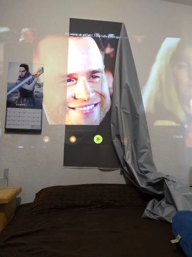Portable Projector Screen Reflective Fabric Cloth Projection Curtain Highly Increase Brightness for Low Lumen Projectors
