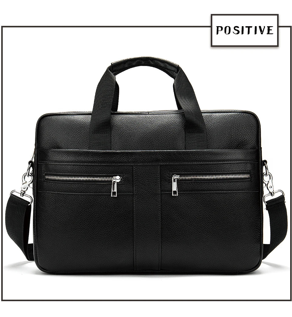 WESTAL Men's Briefcases Men's Bags Genuine Leather Lawyer/Office Bag Laptop Bag Men's Leather Briefcases Bag for Documents