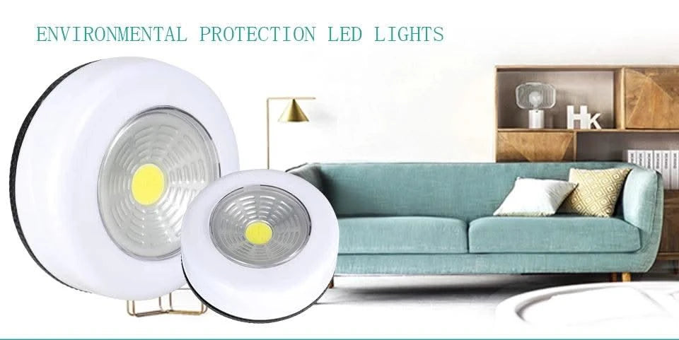 LED COB Touch Sensor Small Night Light LED Under Cabinet Light With Adhesive Sticker Wireless Wall Lamp Wardrobe Cupboard Lamp