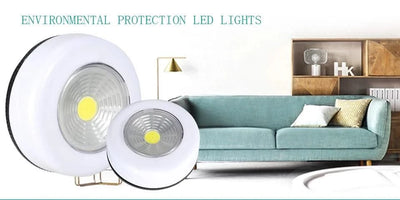 LED COB Touch Sensor Small Night Light LED Under Cabinet Light With Adhesive Sticker Wireless Wall Lamp Wardrobe Cupboard Lamp