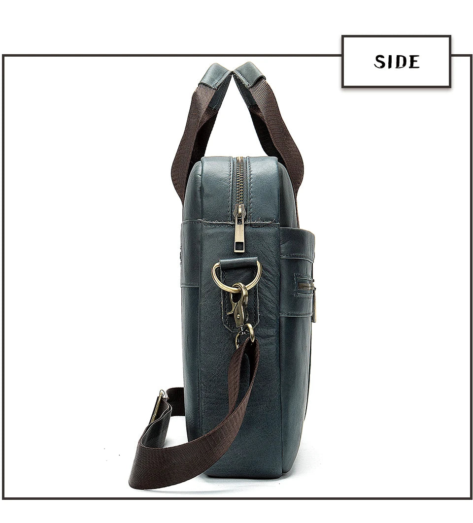 WESTAL Men's Briefcases Men's Bags Genuine Leather Lawyer/Office Bag Laptop Bag Men's Leather Briefcases Bag for Documents