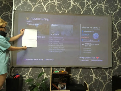 Portable Projector Screen Reflective Fabric Cloth Projection Curtain Highly Increase Brightness for Low Lumen Projectors