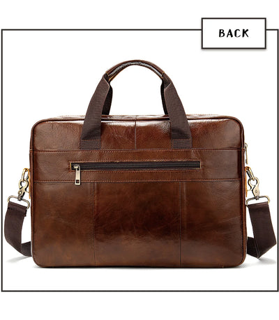 WESTAL Men's Briefcases Men's Bags Genuine Leather Lawyer/Office Bag Laptop Bag Men's Leather Briefcases Bag for Documents