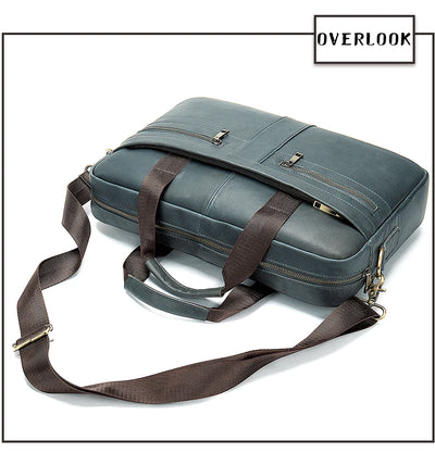 WESTAL Men's Briefcases Men's Bags Genuine Leather Lawyer/Office Bag Laptop Bag Men's Leather Briefcases Bag for Documents