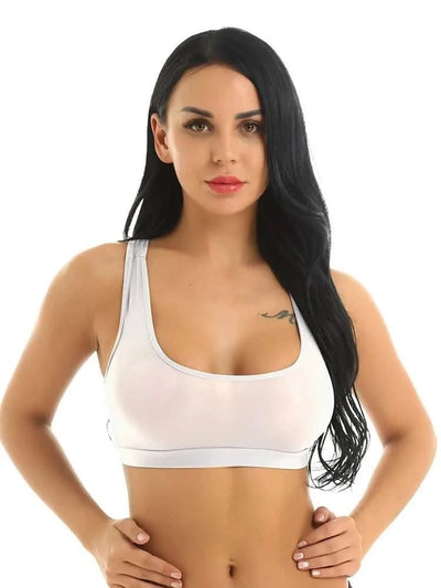 Women Sheer Slim Fit Sport Bra Top Ultra Thin