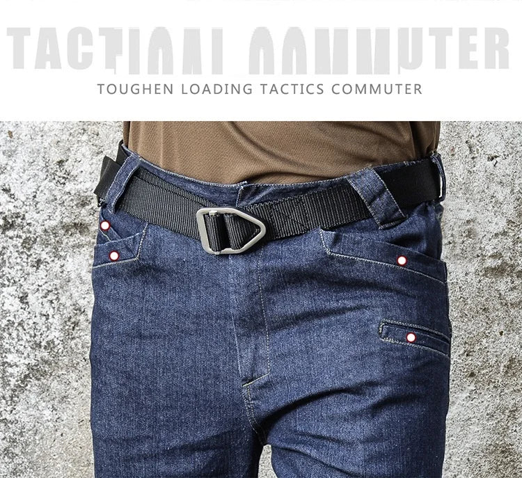 Men Tactical Jeans Denim Pants Stretchy Jeans Trousers Comfortable Full Length Multi Pockets Commuter Strenthen Knee Leggings
