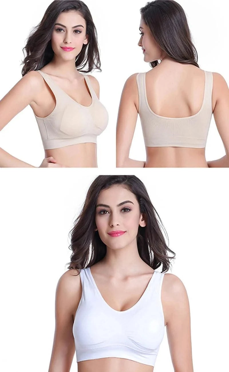Plus Size Bras For Women Seamless Bra With Pads to 4XL 5XL Bralette Push Up Brassiere Vest Wireless Active fashion underwear