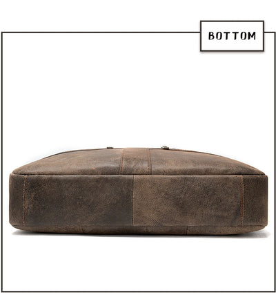 WESTAL Men's Briefcases Men's Bags Genuine Leather Lawyer/Office Bag Laptop Bag Men's Leather Briefcases Bag for Documents
