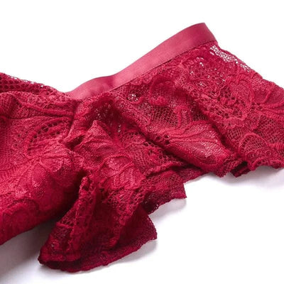 Summer Burgundy Party Dress Floral Lace Long Women Short Sleeve Ruffle Elegant Red Blue Black Casual Maxi Date Satin Vestidos