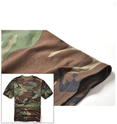 New Outdoor Camouflage T-shirt Men Breathable Tactical Combat T Shirt Dry Camo Camp Tees Hunting Clothes Shirt