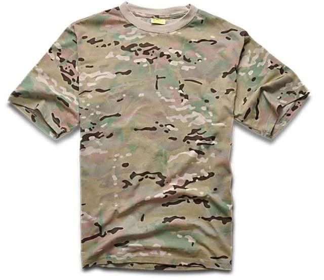 New Outdoor Camouflage T-shirt Men Breathable Tactical Combat T Shirt Dry Camo Camp Tees Hunting Clothes Shirt