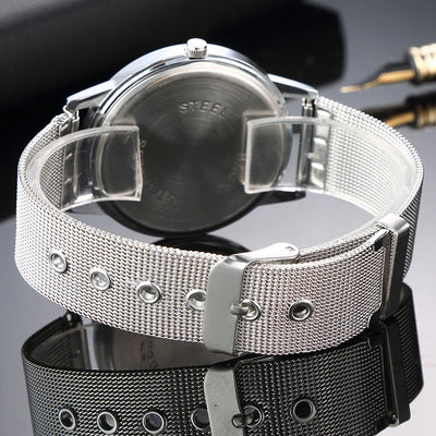 Luxury Women Watches 2025 New Stylish Silver Minimalist Business Ladies Quartz Watch Breathable Leather Steel Clock Reloj Mujer