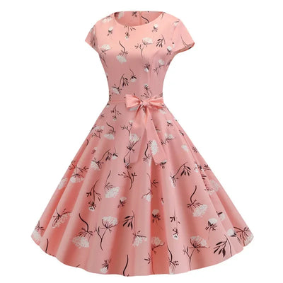 Women Summer Dresses Robe Vintage 50s 60s Big Swing Party Rockabilly Dress White Polka Dot Vestidos