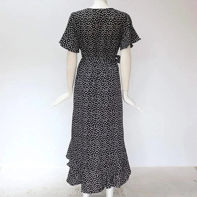 Summer Beach Maxi Dress Women Floral Print