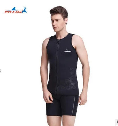 3mm Neoprene Wetsuit MenTop No Sleeve Under Water Surf Rash Guard Vest For Diving Surfing Swimming Clothe Keep Warm Wet Suit Top