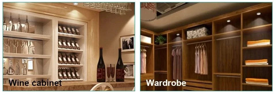 LED COB Touch Sensor Small Night Light LED Under Cabinet Light With Adhesive Sticker Wireless Wall Lamp Wardrobe Cupboard Lamp