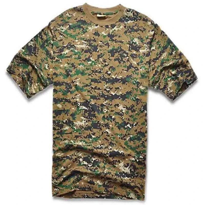 New Outdoor Camouflage T-shirt Men Breathable Tactical Combat T Shirt Dry Camo Camp Tees Hunting Clothes Shirt