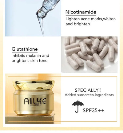 AILKE Dark Spots Corrector, Whitening Hydration Facial Cream, With Spf35, Even Skin Tone, Anti-Sunburn Face Care Set for Women