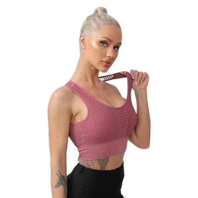 Sports Bras For Women Yoga Bra For fitness Workout Running Shirts Seamless Comfortable Yoga Bras Tank Top  With Removable Pads