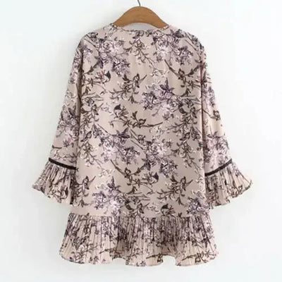Chiffon Elegant Womens Blouses Summer Tops For Women Ruffle Tunic Floral Blouse Female Clothes Loose Casual 5XL V2183
