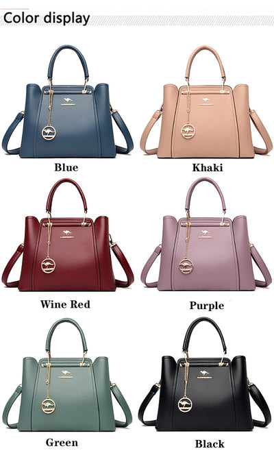 Luxury Handbags Women Bags Designer 3 Layers Soft Leather Shoulder Crossbody Sac Ladies Large Capacity Shopping Messenger Tote