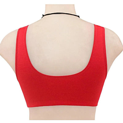 Front Closure Cotton Bras Women Removable Padded Bra Soft Camisole Middle Age Women Everyday Underwear Big Bust 50/115 B C Cup